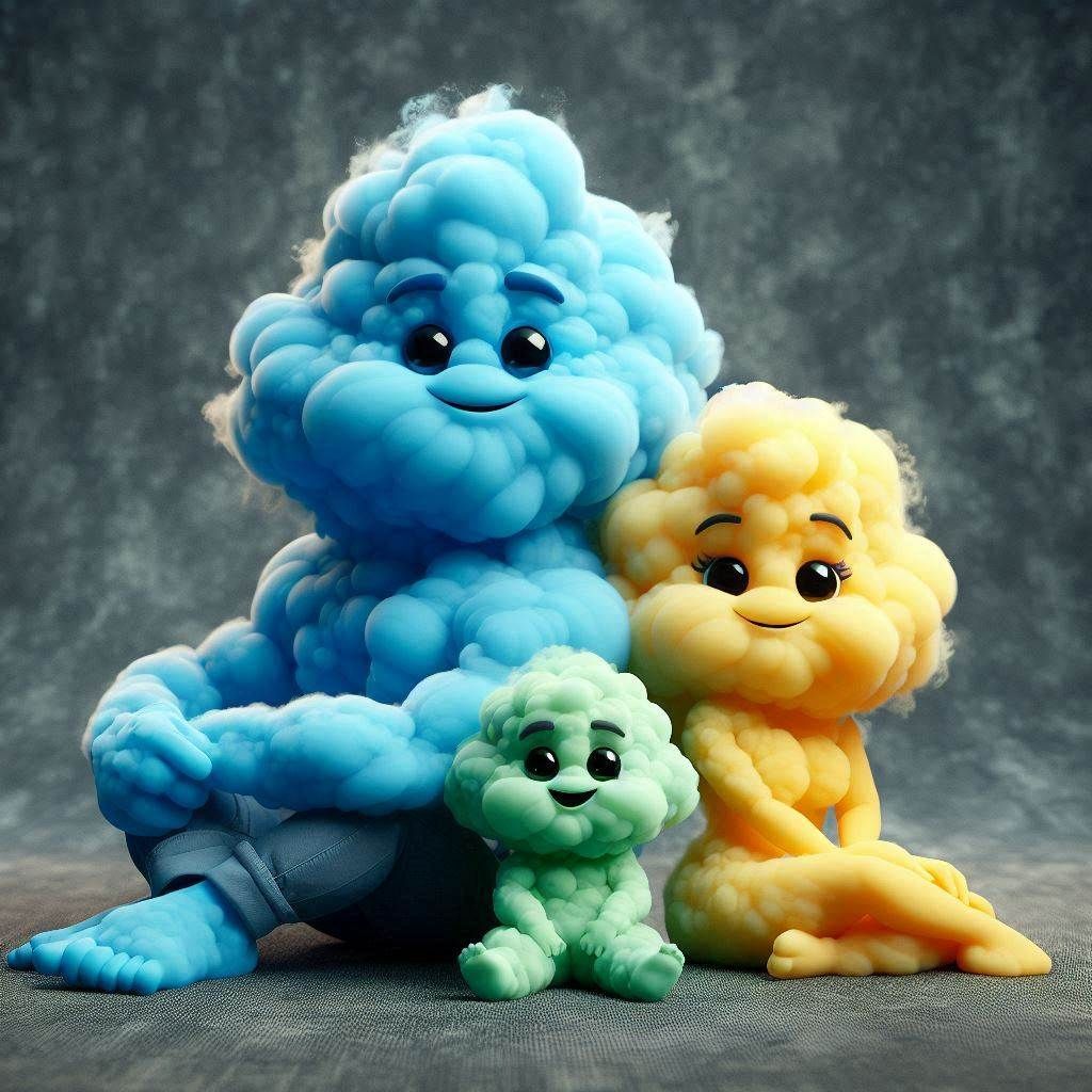 Fluffy Clouds Family Portrait