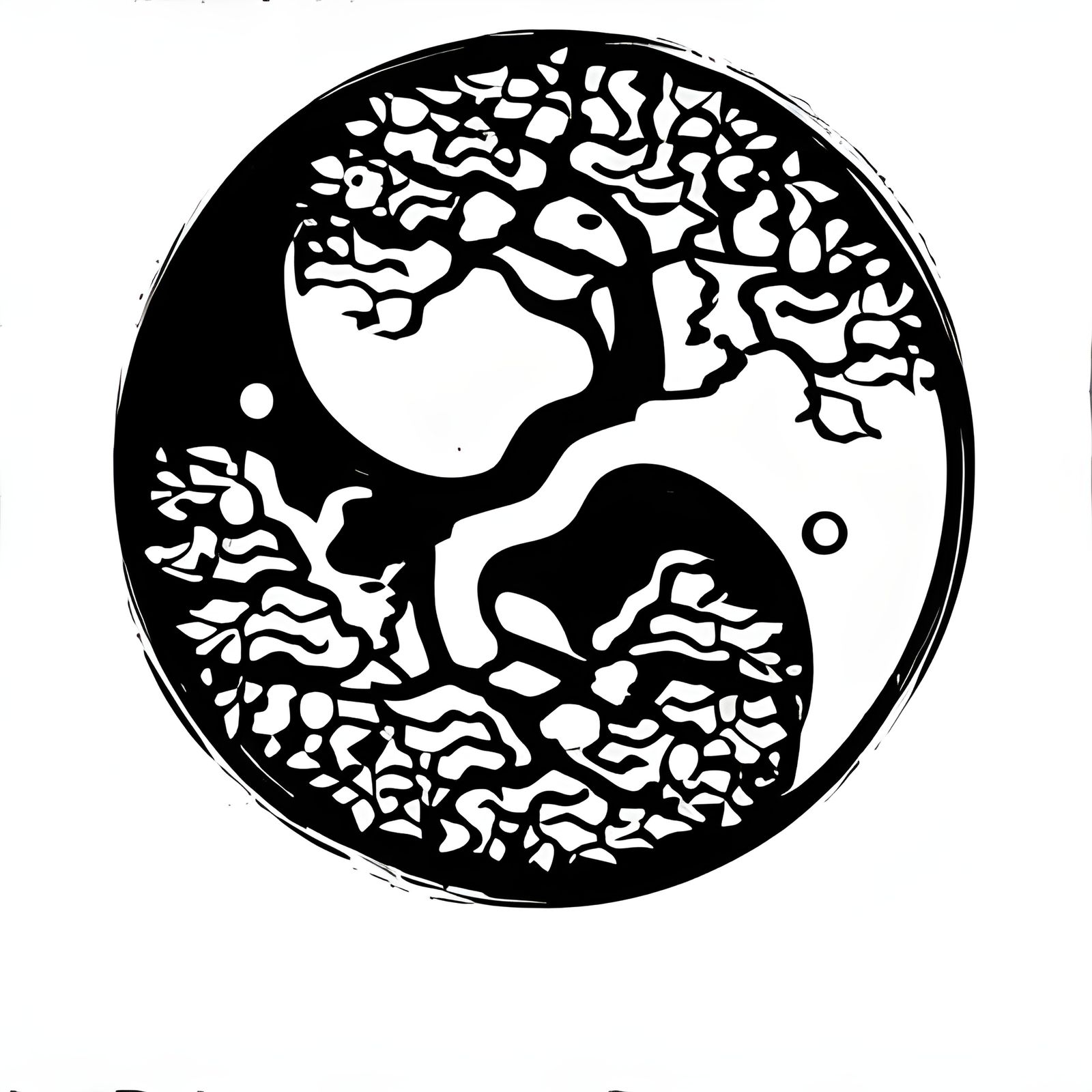 Yin and Yang Tree - AI Generated Artwork - NightCafe Creator