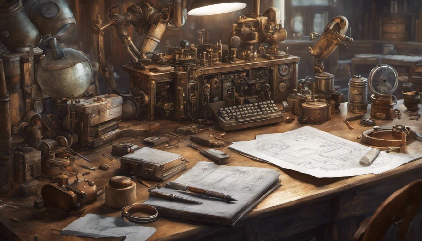 Inventor's Study  by @ShanLanar