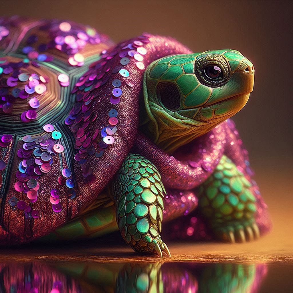 Sequin turtle sweater