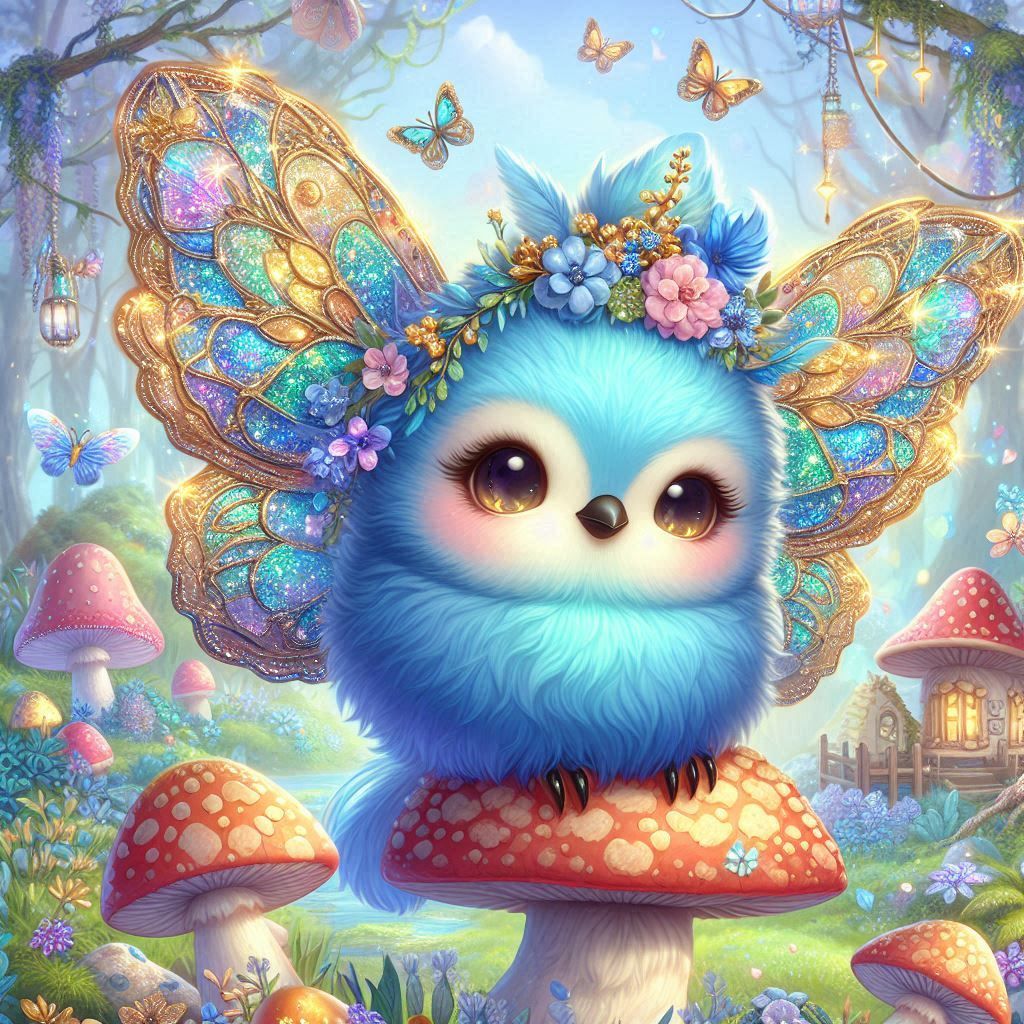 🐦🍄Little Mushroom Valley🍄🐦 - AI Generated Artwork - NightCafe Creator