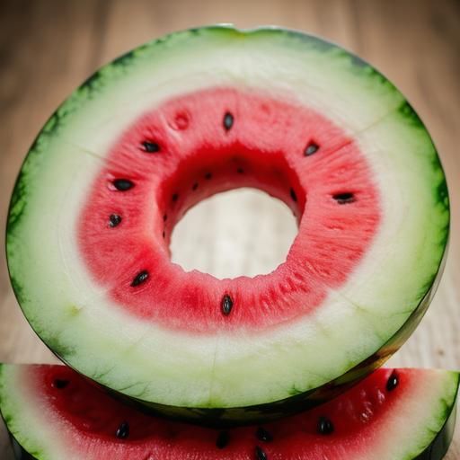 Macro photography slice of watermelon