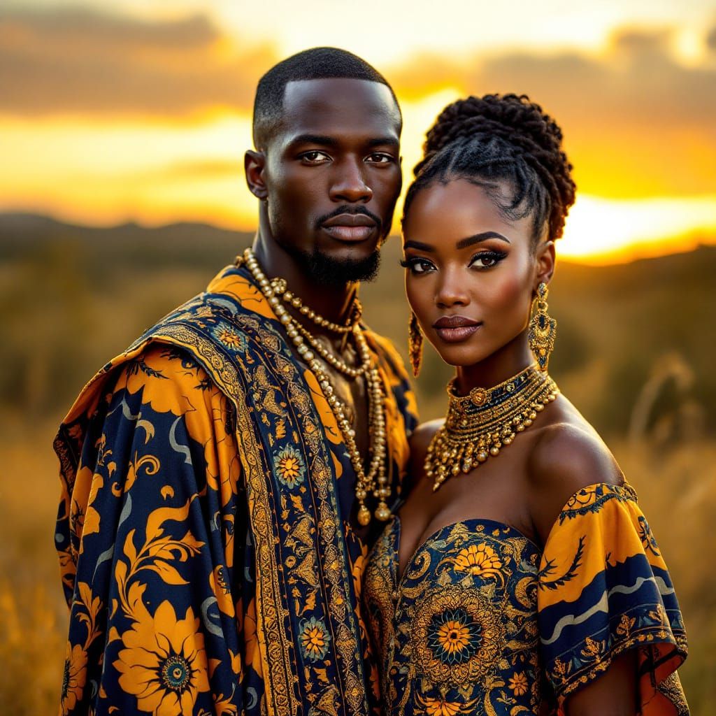 A majestic African couple  by @Lady of the Thorns