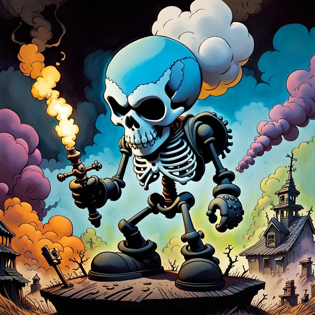 Undead Army Leader in Skottie Young Style