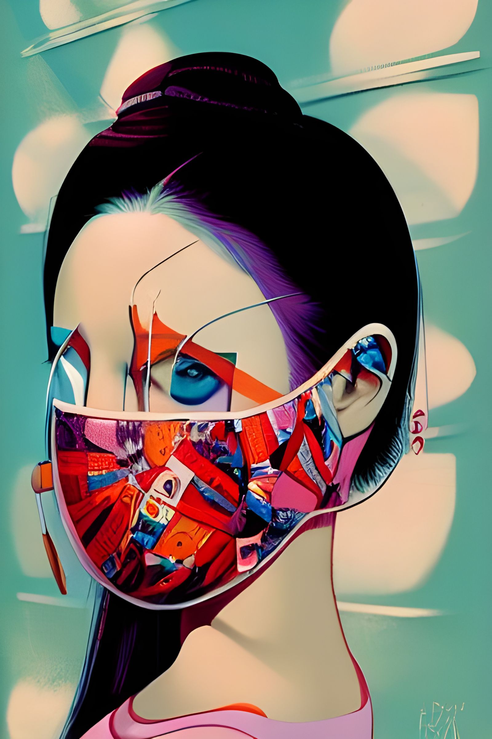 Masquerade Mask Fashion Collage 09 @Society6 @Zazzle