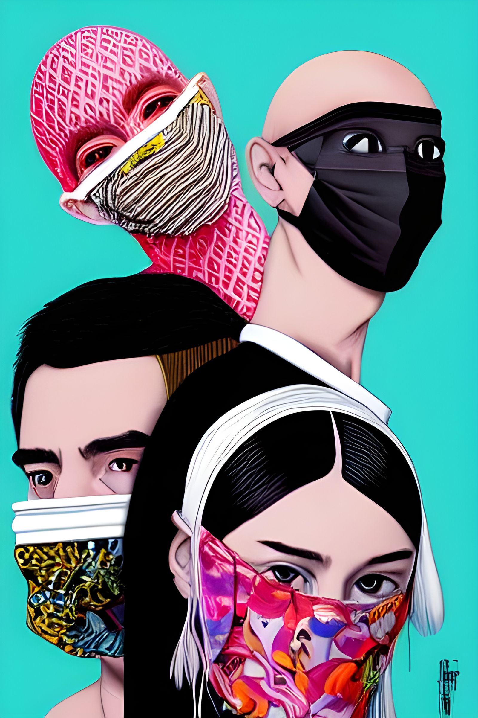 Masquerade Mask Fashion Collage 10 @Society6 @Zazzle
