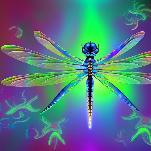 Electric Dragonfly - AI Generated Artwork - NightCafe Creator