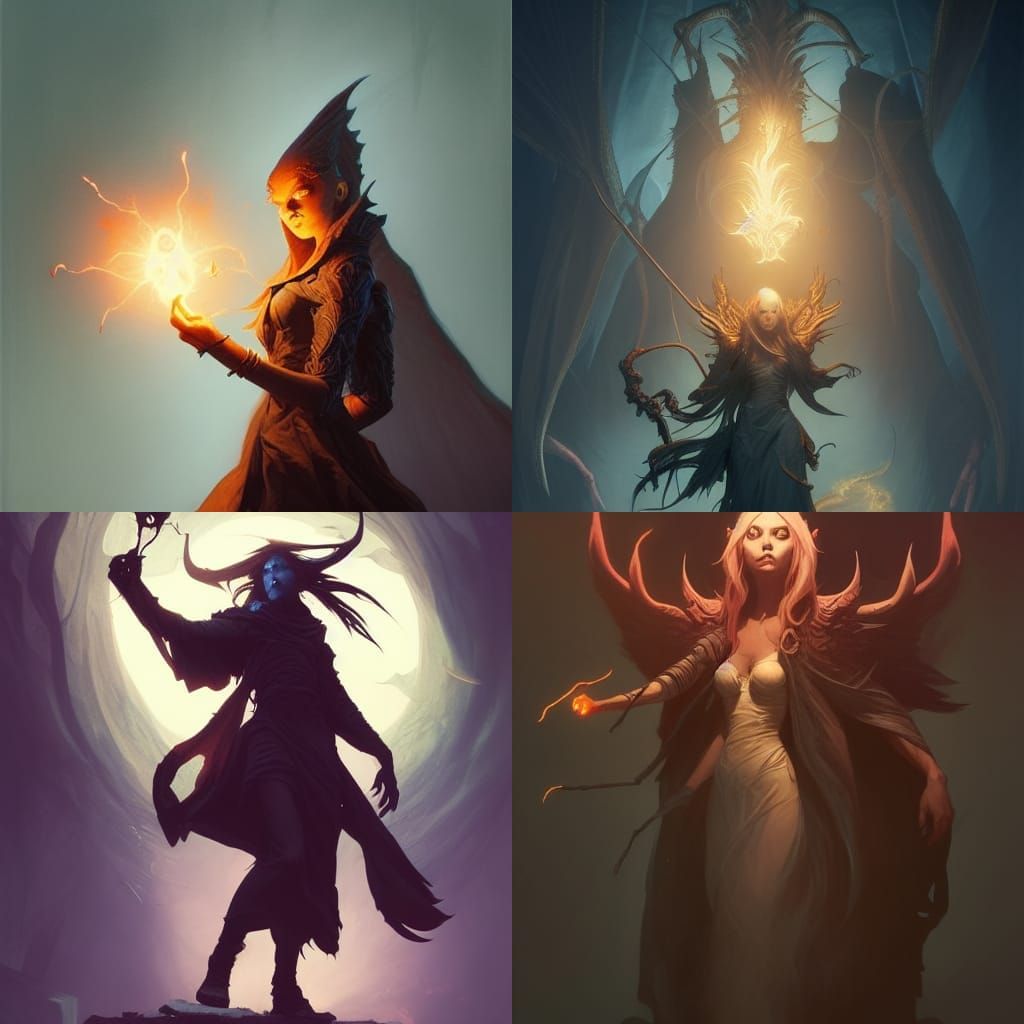 a epic warlock casting spells - AI Generated Artwork - NightCafe Creator