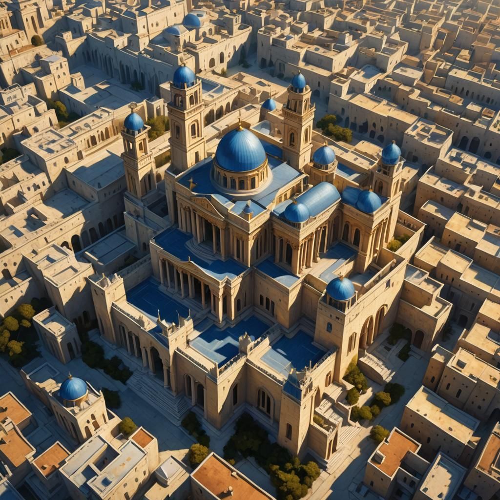 Majestic Temple in Jerusalem: Fantasy Concept Art