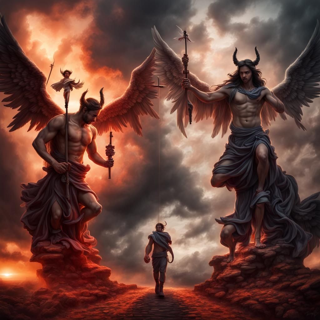 devil and angel on shoulders, lone adventurer 2