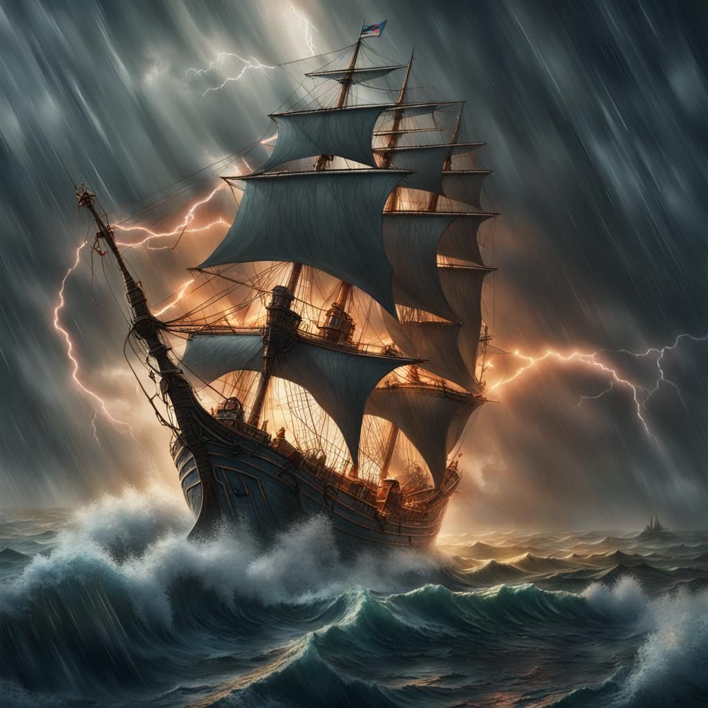 Braving the storm  by @undefined