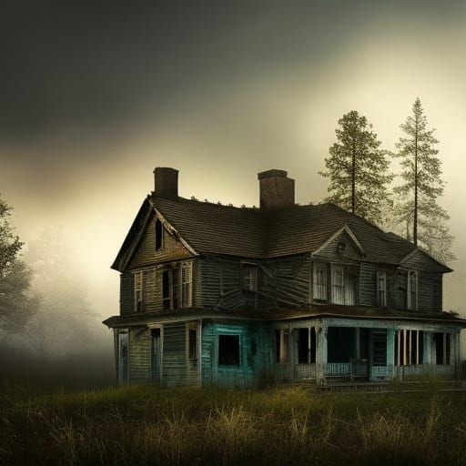 Haunted House or just Unloved - AI Generated Artwork - NightCafe Creator