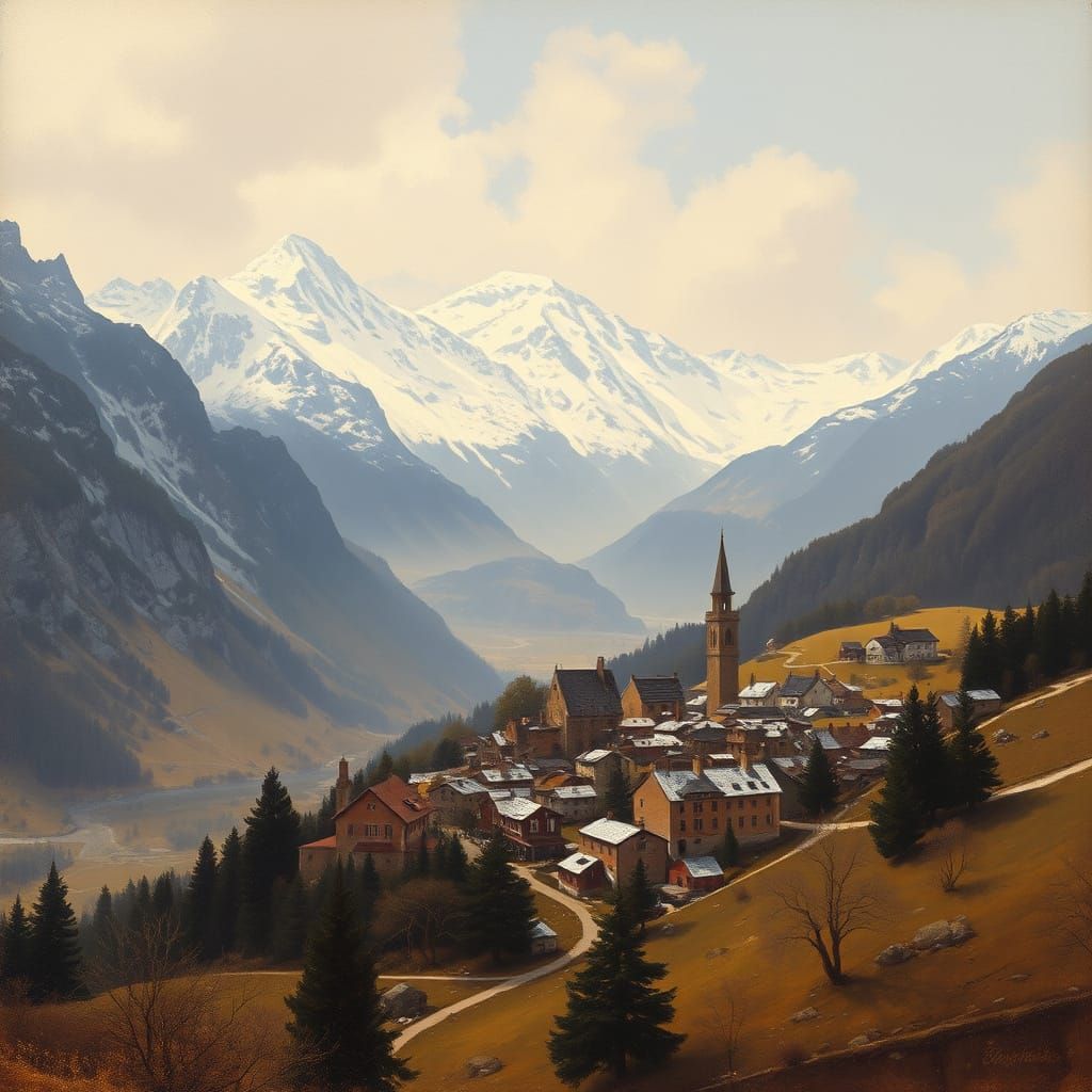 A village in the alpes 