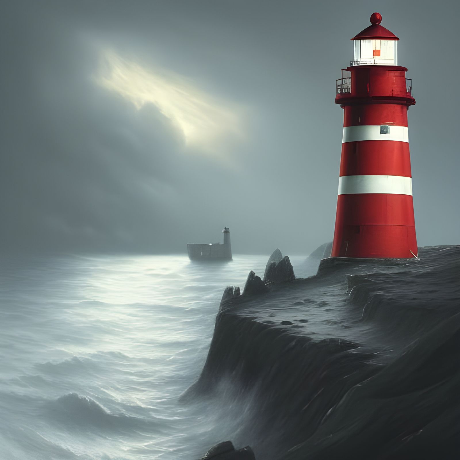 The Guiding Light On The Seashore