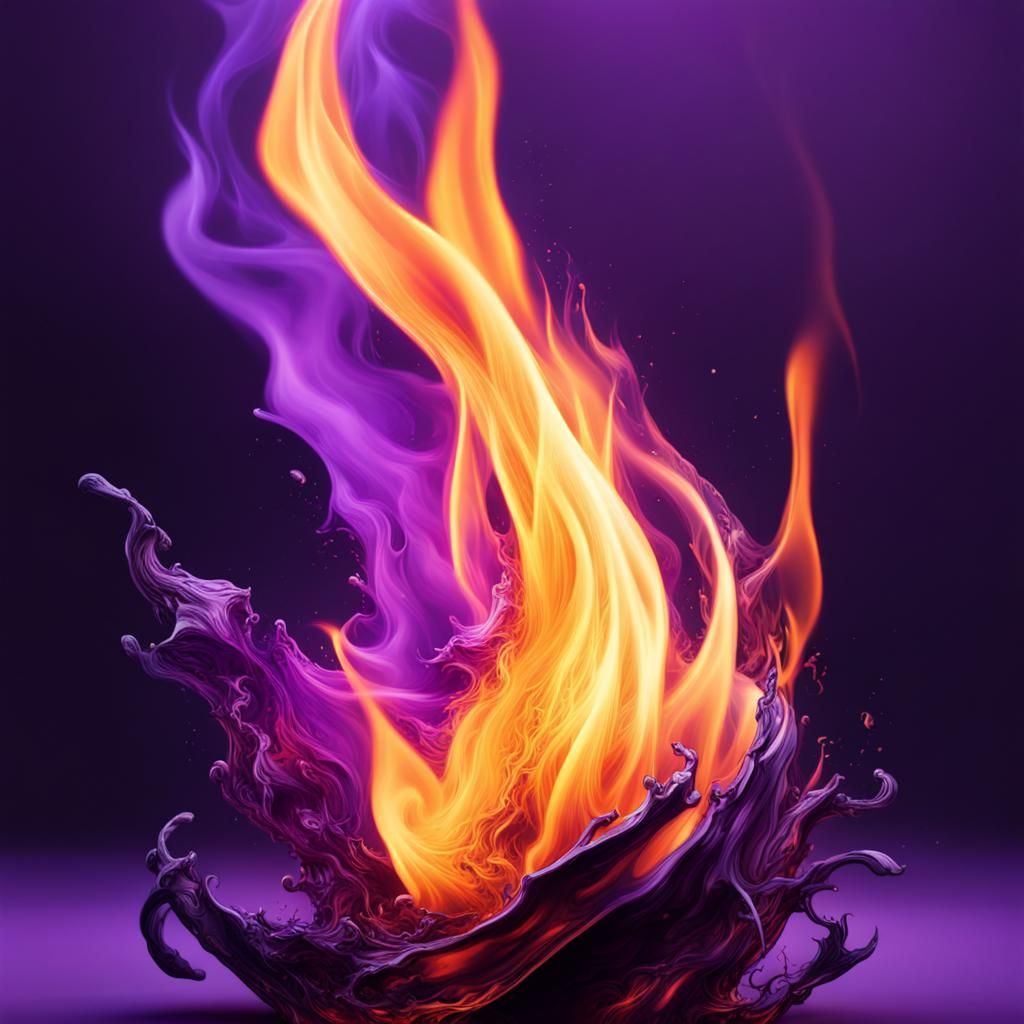 Purple fire purple flames hot flaming   by @Madam Bone Collector