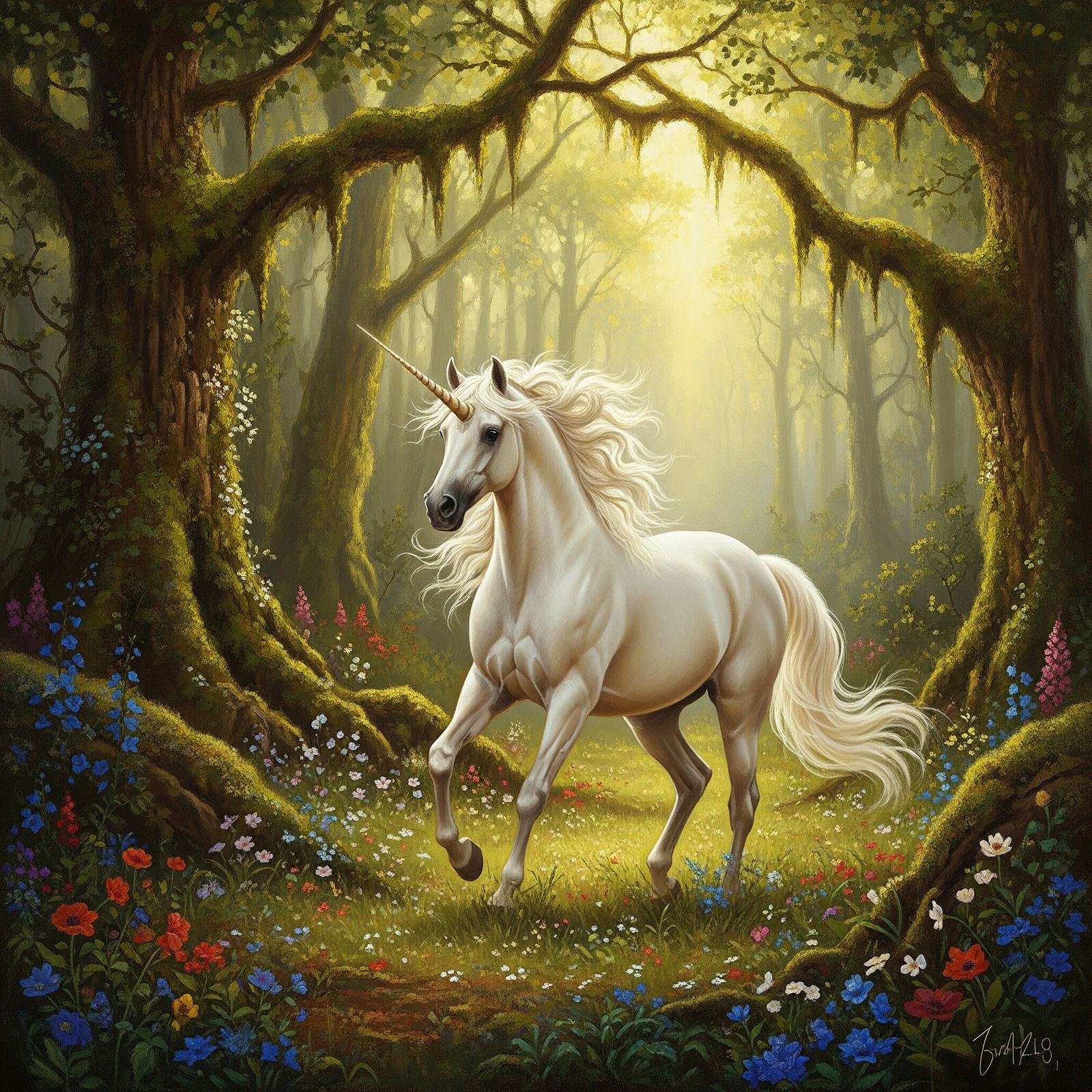 Majestic Unicorn in Motion