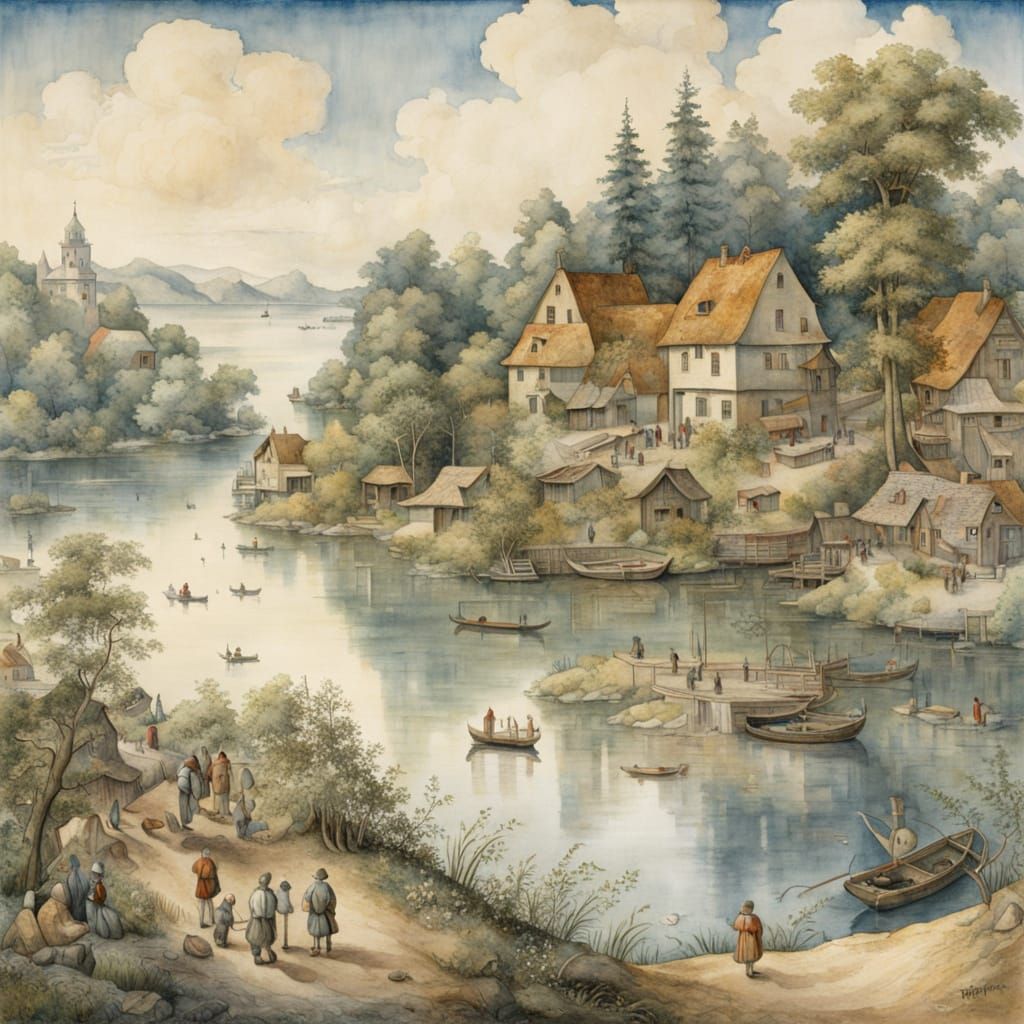 Medieval day at the lake  by @Somei