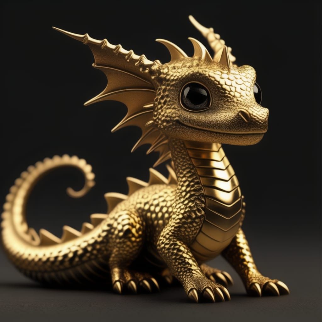 Cute Gold Dragon
