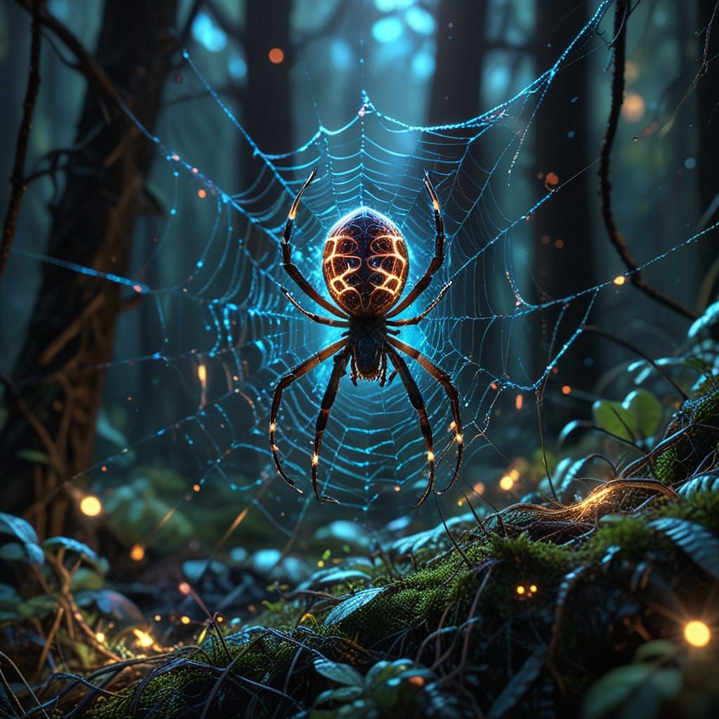 Moon weaver spider weaving roses - Start Image 1