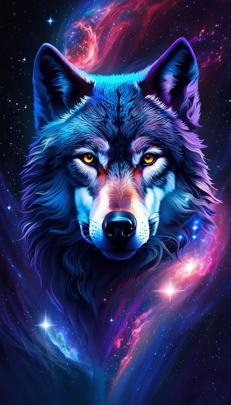 cosmic wolf - AI Generated Artwork - NightCafe Creator