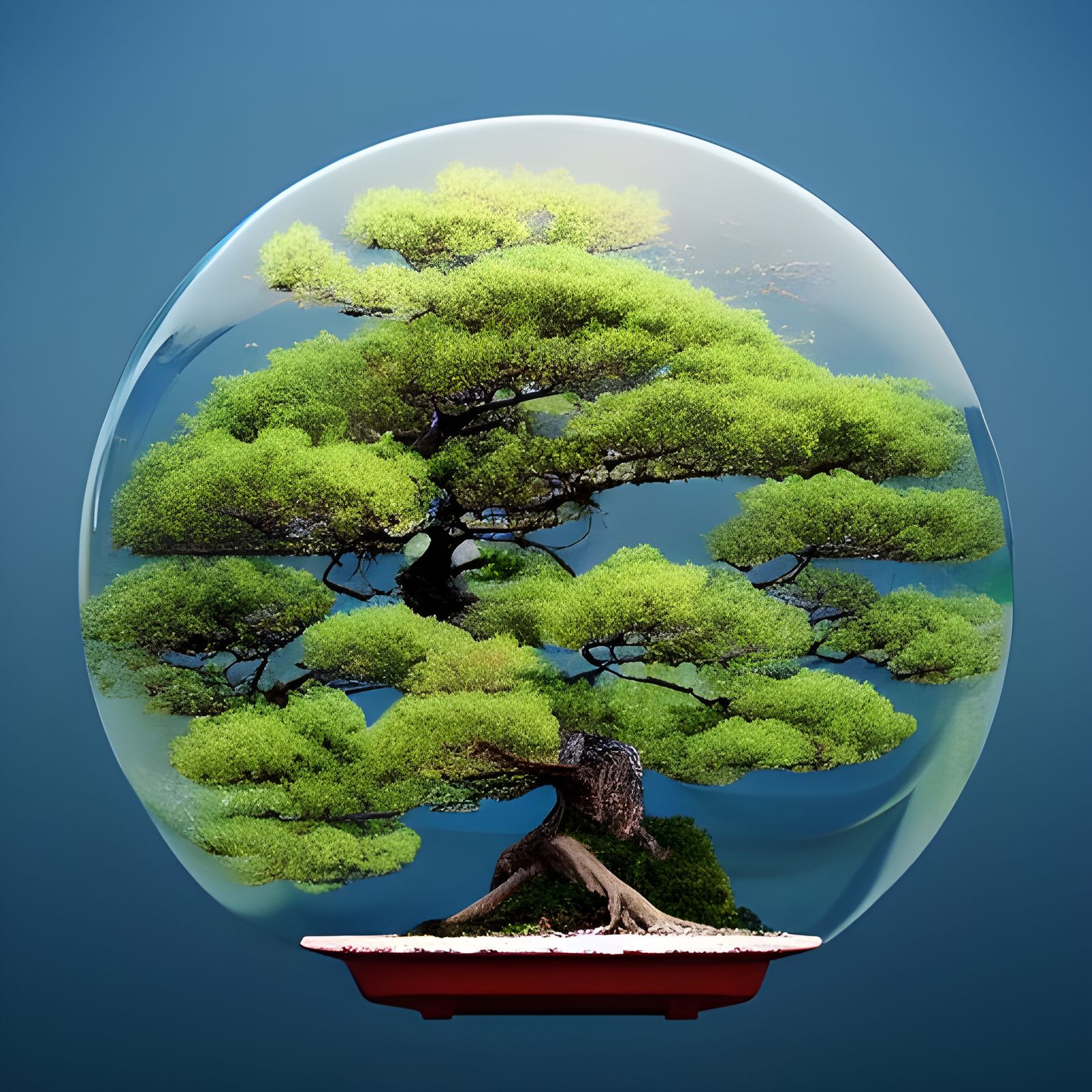 Bonsai in a Bubble AI Generated Artwork NightCafe Creator