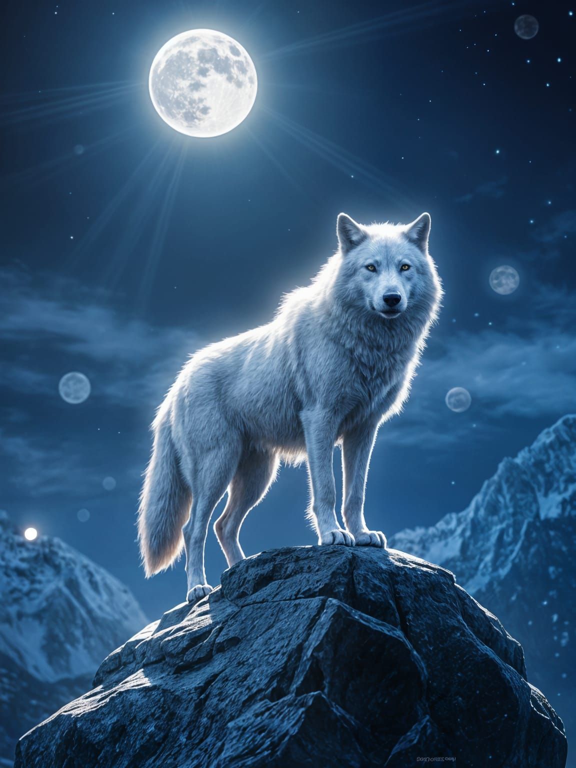 Moonlight wolf  by @Roswarcus
