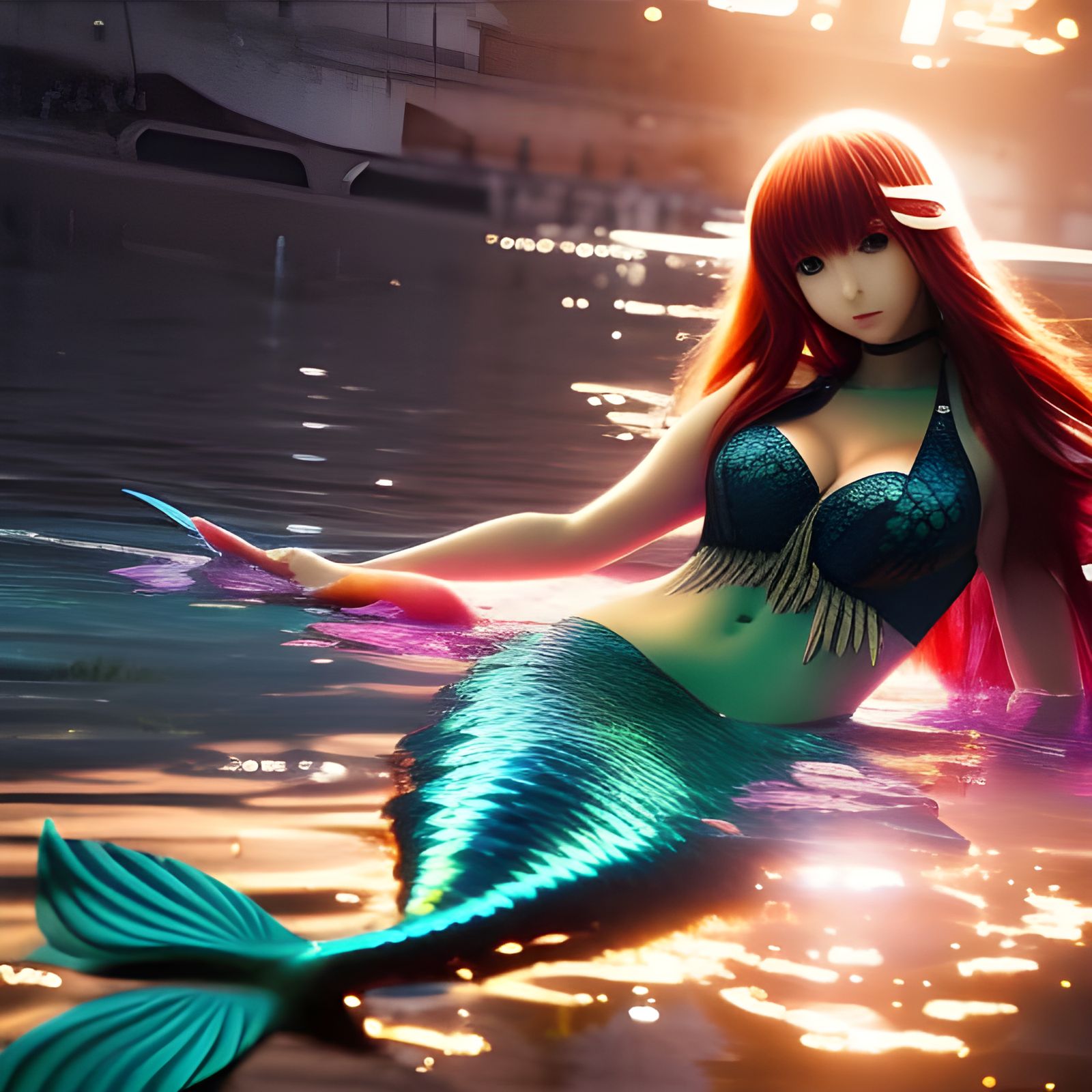 beautiful mermaid girl