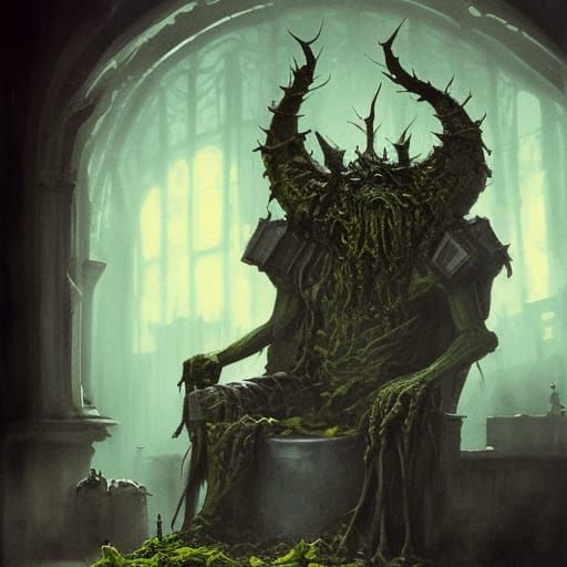 The Throne of the Ent-King - AI Generated Artwork - NightCafe Creator