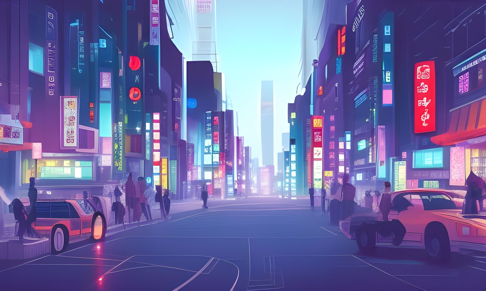 Night-view of the streets of Tokyo year 2045 in Anime Style - AI Generated  Artwork - NightCafe Creator