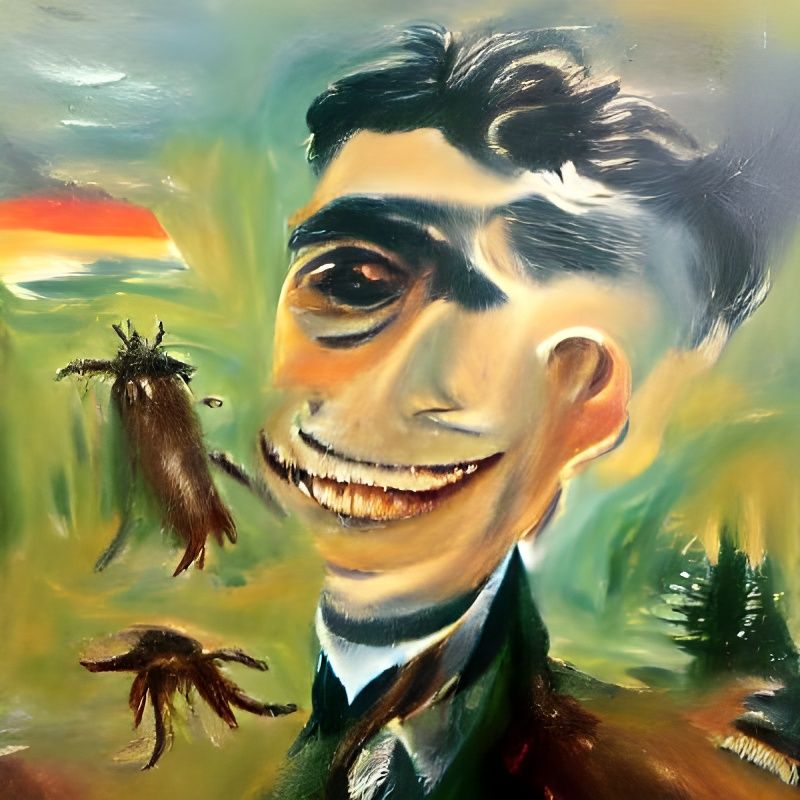 Franz Kafka having a good day because his father is proud of...