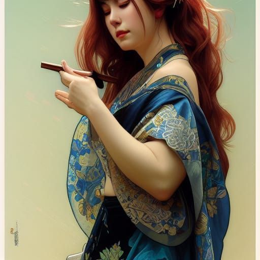 Pseudo Silk Kimono
