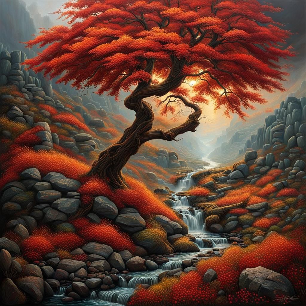 Dramatic Epic Painting with Clear Details