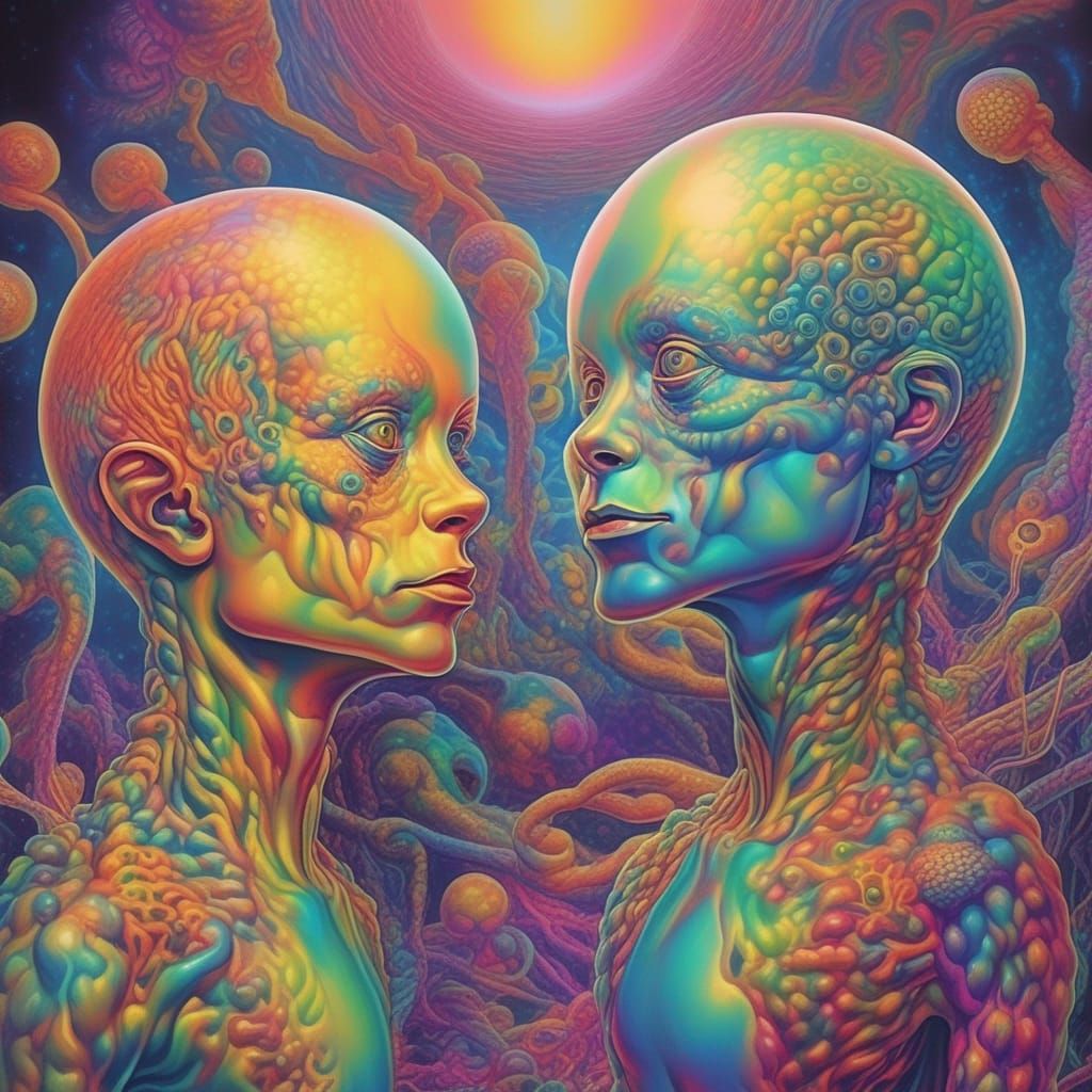 Psychedelic Humanoids: A Lysergic Dreamscape