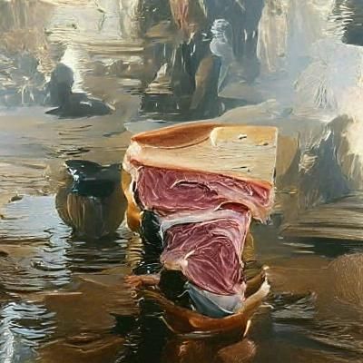 Meat on a table