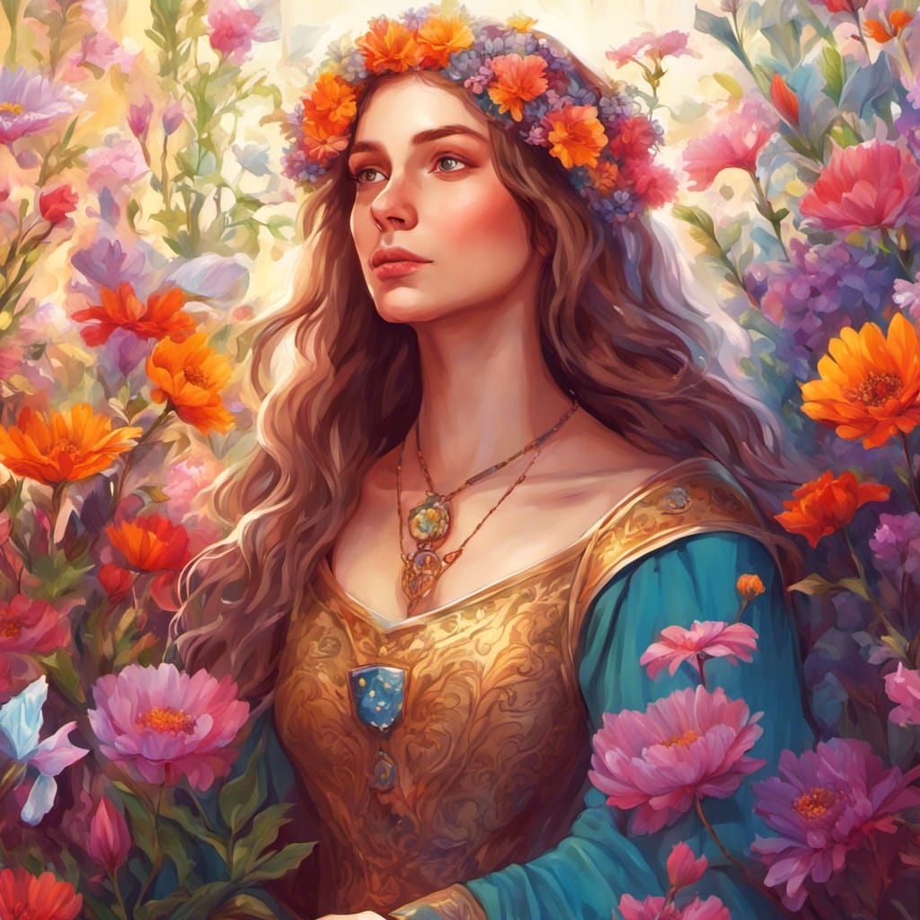 Surrounded by flowers