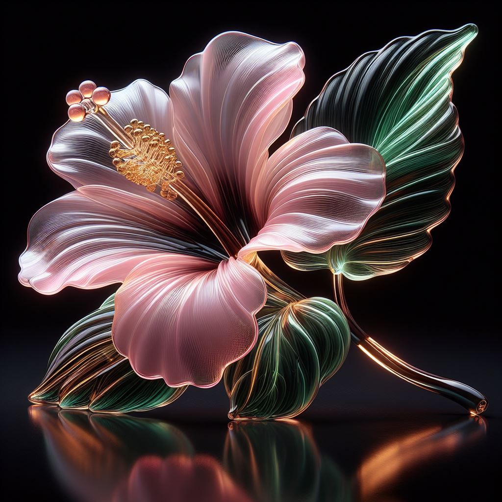 Blushing pink Hibiscus