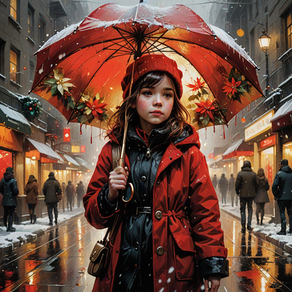 Red in the rain  by @MssVoid