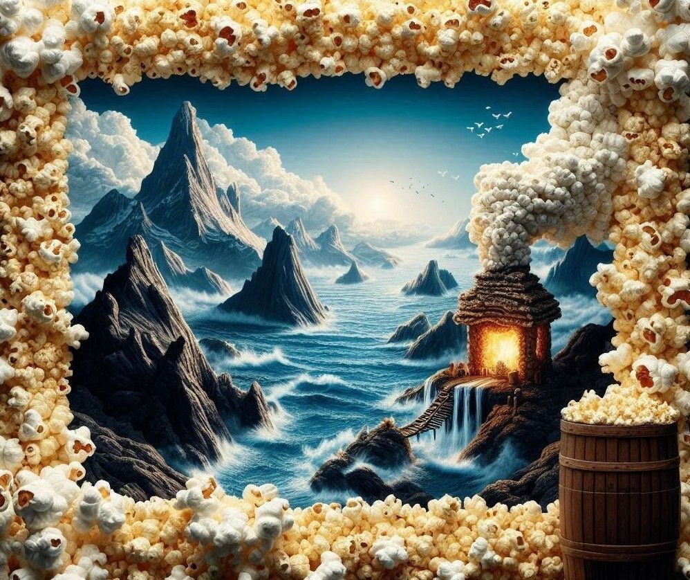 { Entitled } " Popcorn By The Sea and Barrel Shack ,, ,,