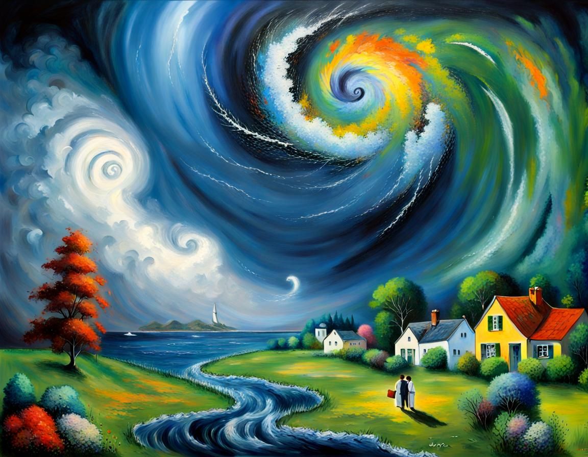 Hurricane, Vortex, Bob Ross, Chagall