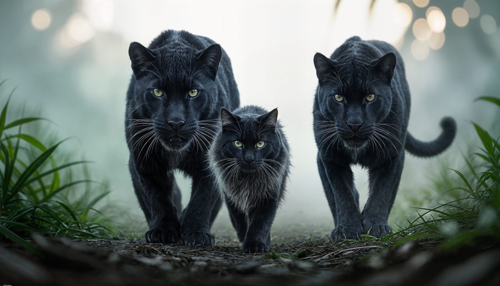 house cat thinks its a black panther Cinematic film still, shot on v-raptor XL, film grain, vignette, ...  by @Lee AudioAddictz