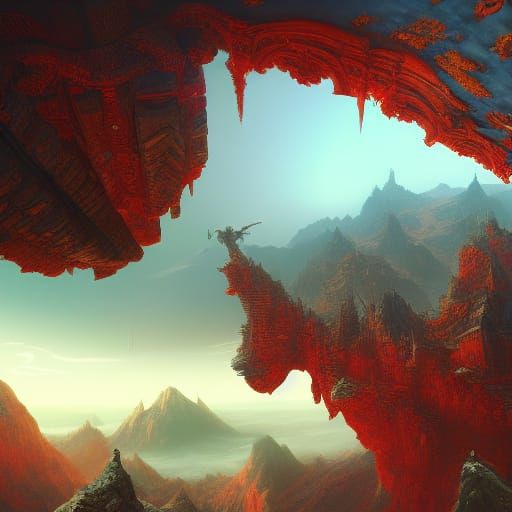 Fantastical Upside Down World Concept Art