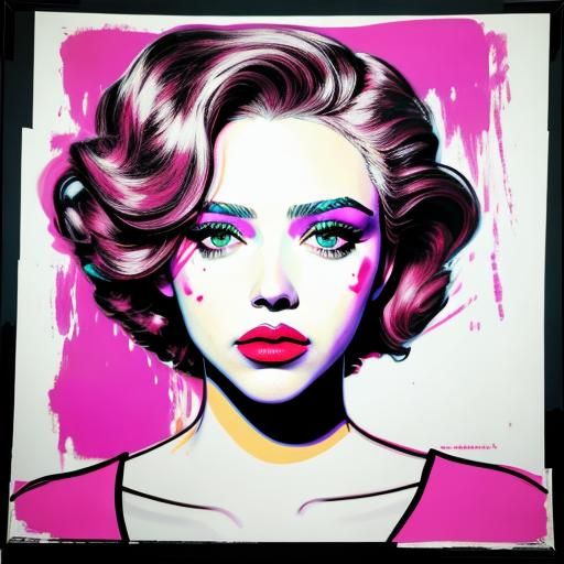 SCARLETT JOHANNSON PAINTED BY  ANDY WARHOL