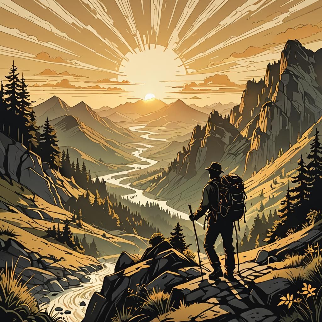 Monochrome Hiking Adventure   by @Chickadee