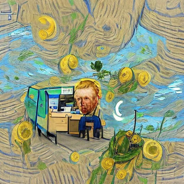 Feeling tired at work but you need the money Van Gogh