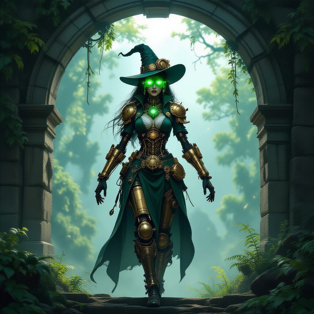 Witches. Fantasy concept art. A coven of witches gathered in a moonlit clearing within an enchanted forest, performing a ritual around a cra...