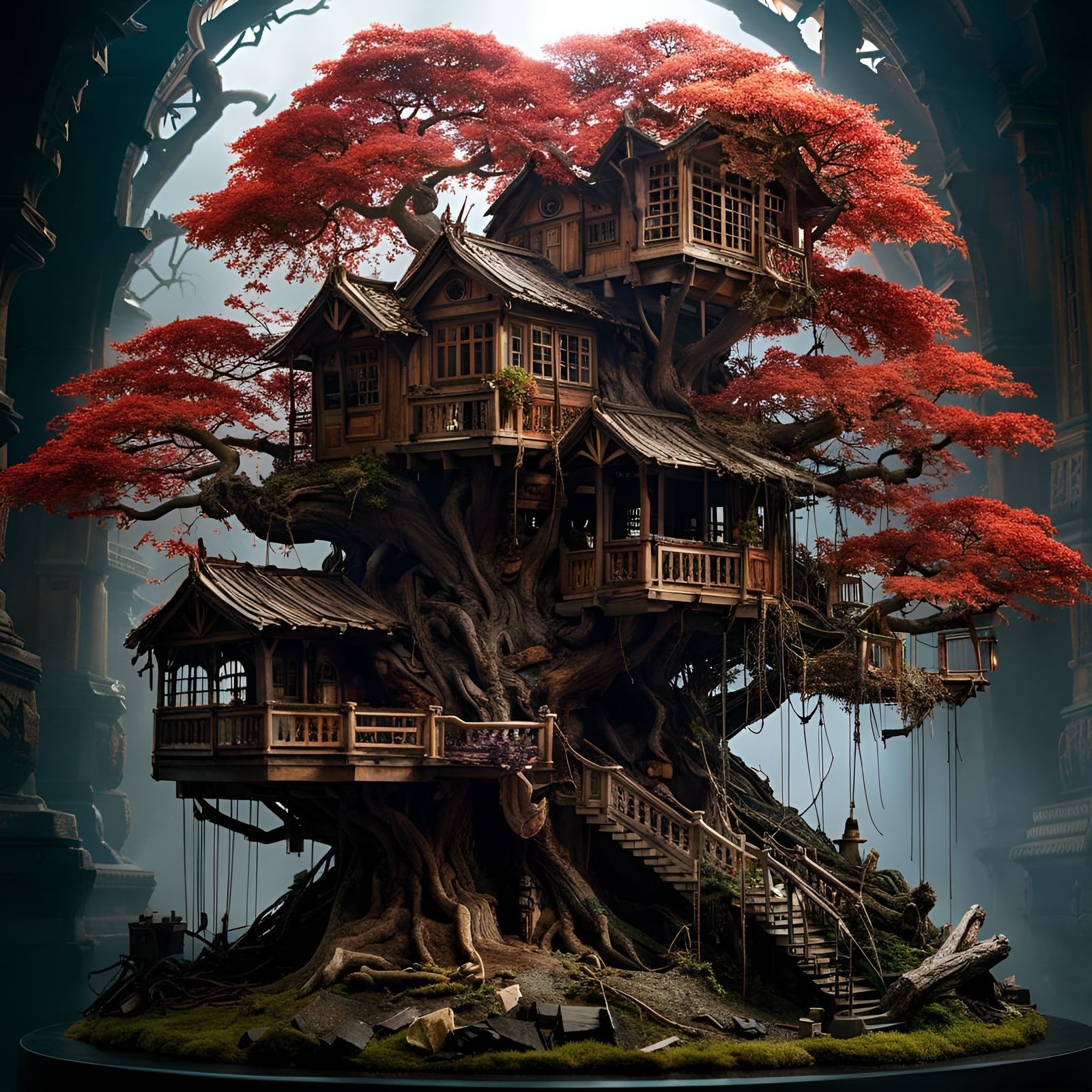 A very old treehouse  by @MrMeeple