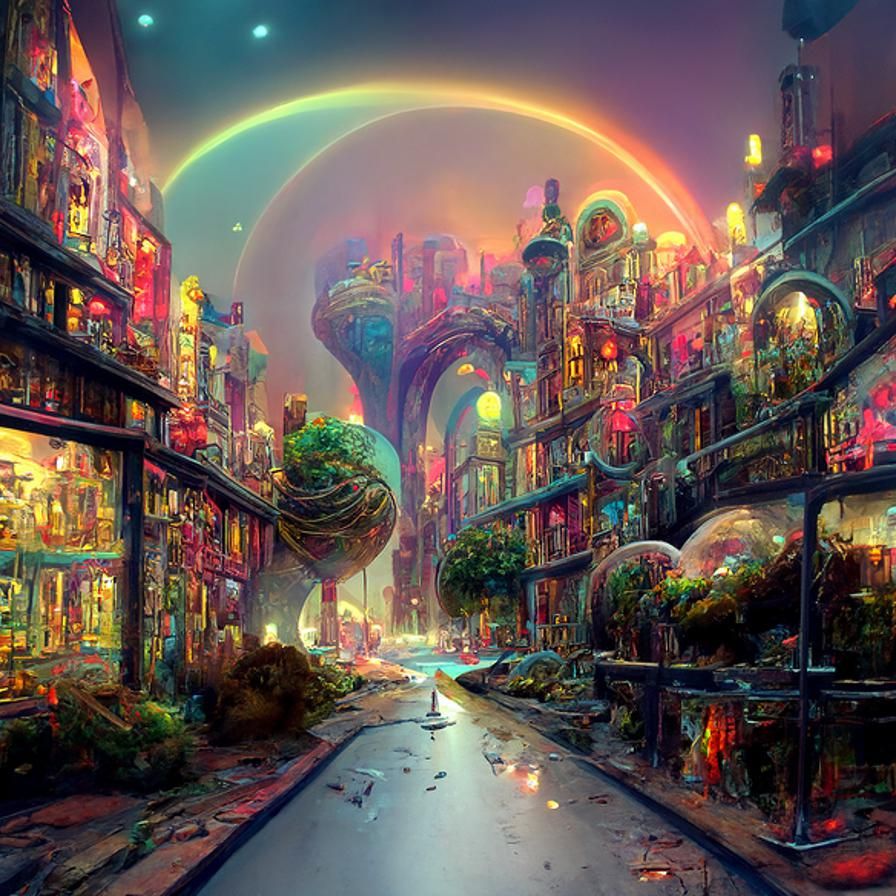 rainbow city street