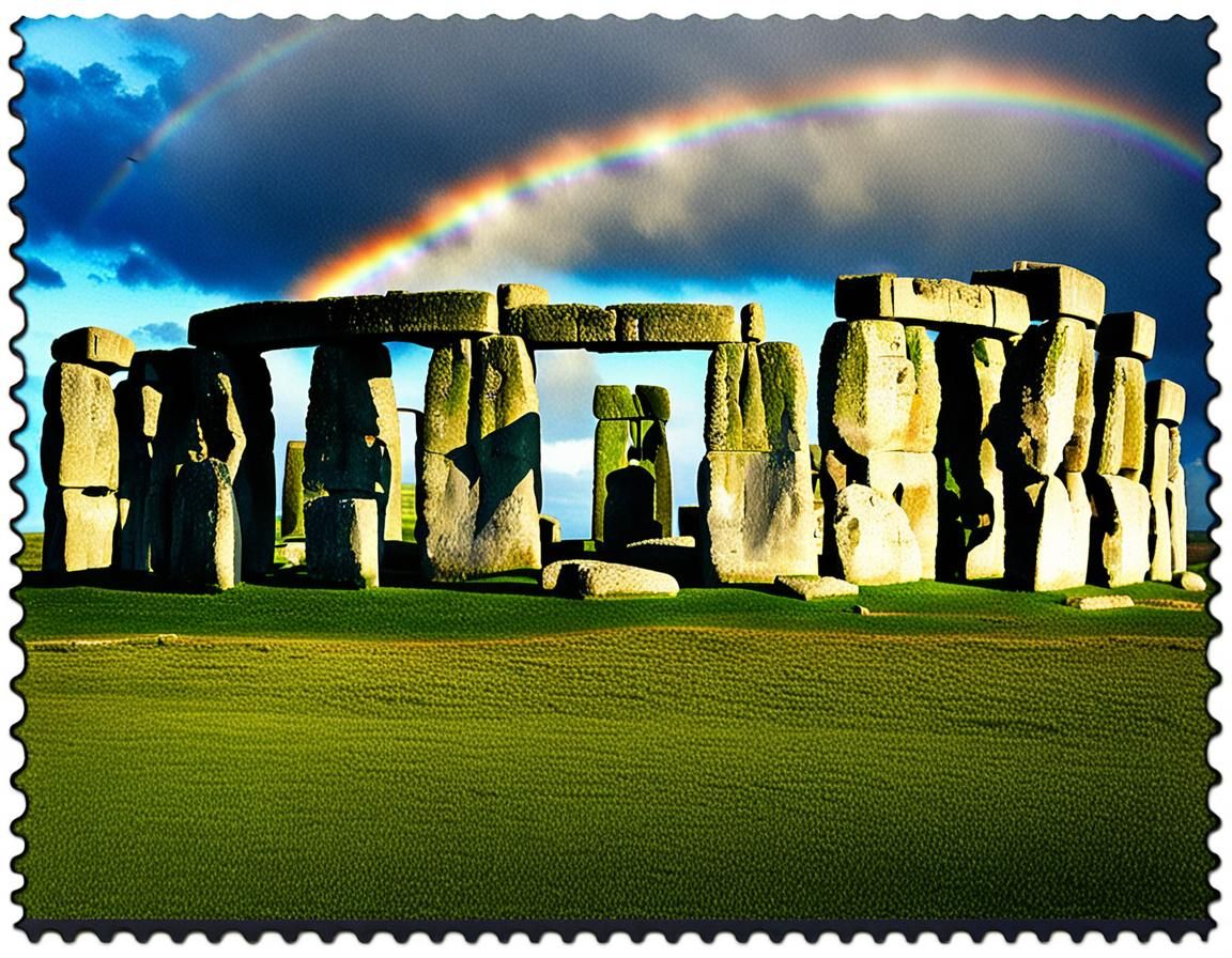 Postcard from Stonehenge - AI Generated Artwork - NightCafe Creator