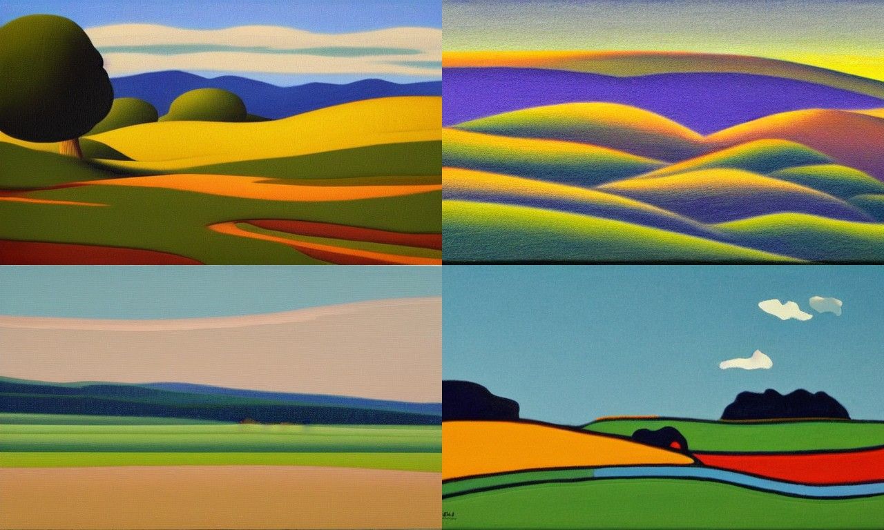 Landscape in the style of Precisionism