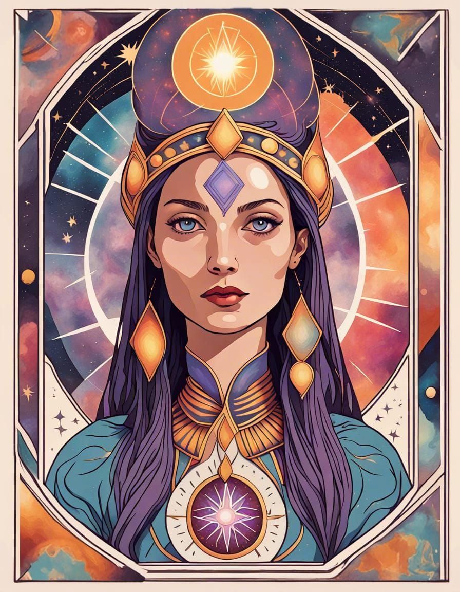 The High Priestess Taro Card - AI Generated Artwork - NightCafe Creator